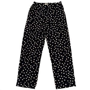 Madewell Black Polka Dot Cotton Casual Pant Women's Size Small